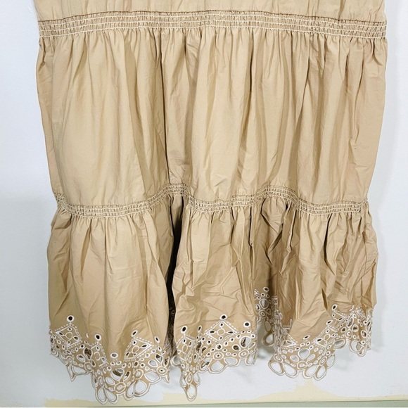 Veronica Beard Jeans Amaia Embroidered Eyelet Midi Dress Cottagecore Bohemian - Picture 4 of 7